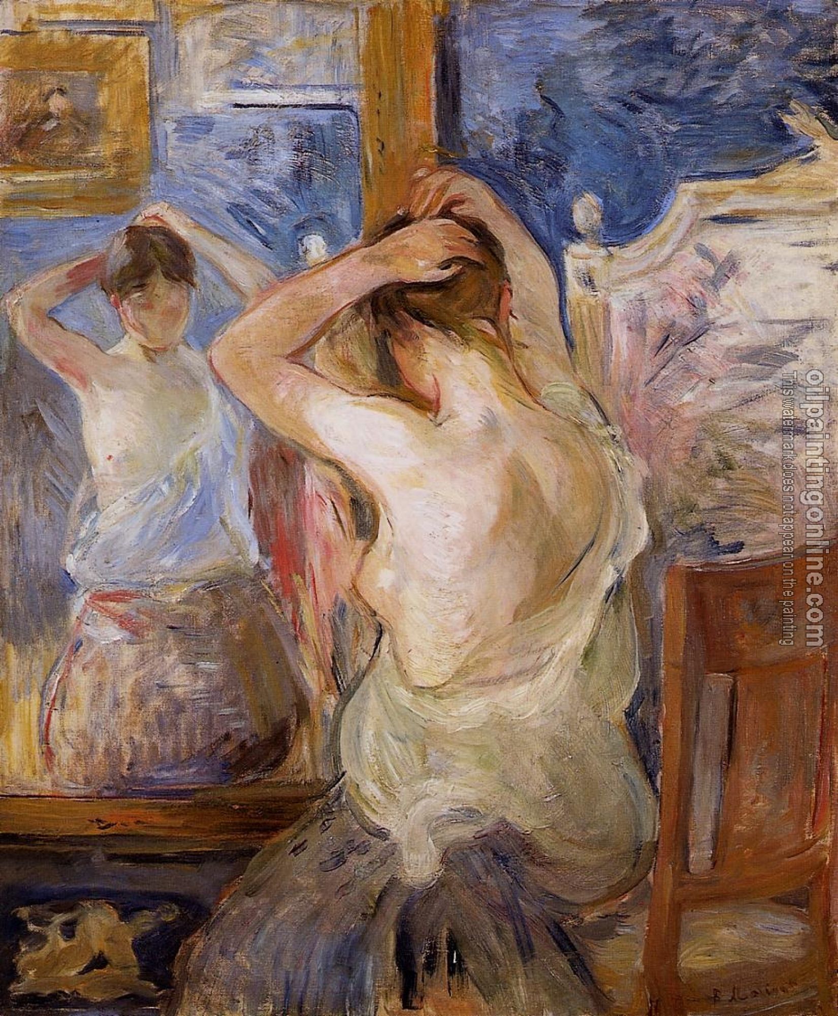 Morisot, Berthe - Before the Mirror